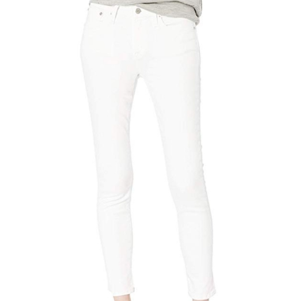 J Crew Midrise Toothpick white jeans size 30